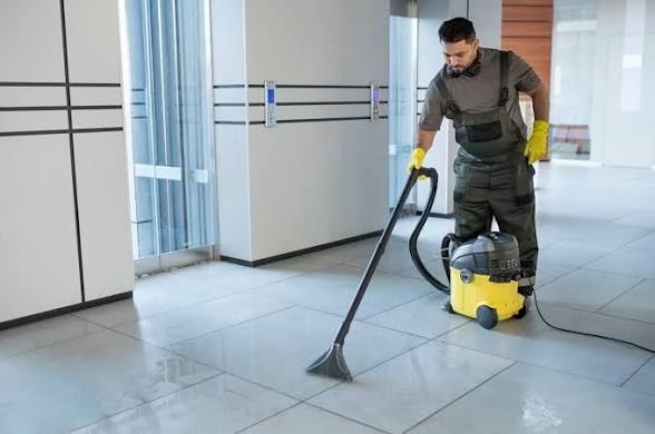 Professional cleaning staff